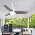 Waterproof Outdoor Ceiling-Fan with Light - 42" Modern Ceiling Fans with 3 Colors LED Light, App & Remote