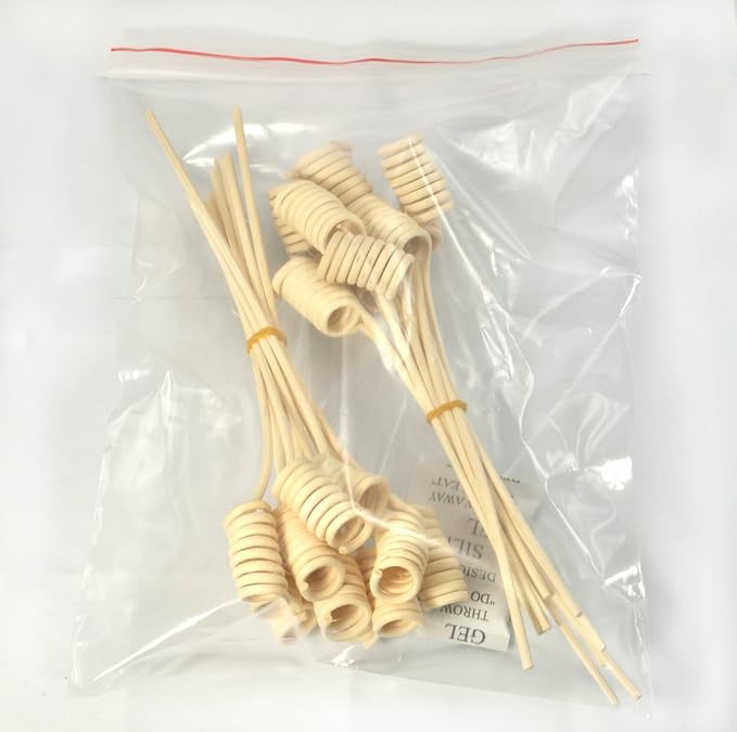 Wavy Spiry Natural Rattan Reed Fragrance Diffuser Replacement Refill Sticks 20 Pieces (7" Spiral, Natural Color), alternate