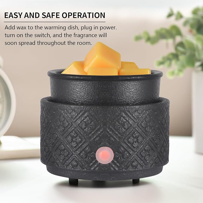 Wax Melt Warmer for Scented Wax,3-in-1Ceramic Wax Warmer Fragrances Candle Oils, Home Fragrance Burner,Electric Candle Warmer