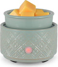 Wax Melt Warmer for Scented Wax,3-in-1Ceramic Wax Warmer Fragrances Candle Oils, Home Fragrance Burner,Electric Candle Warmer