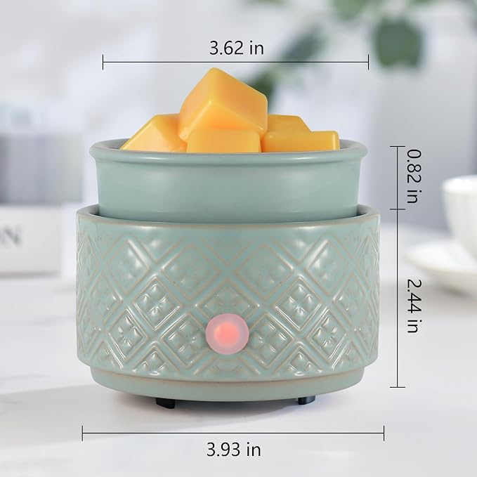 Wax Melt Warmer for Scented Wax,3-in-1Ceramic Wax Warmer Fragrances Candle Oils, Home Fragrance Burner,Electric Candle Warmer