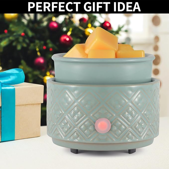Wax Melt Warmer for Scented Wax,3-in-1Ceramic Wax Warmer Fragrances Candle Oils, Home Fragrance Burner,Electric Candle Warmer