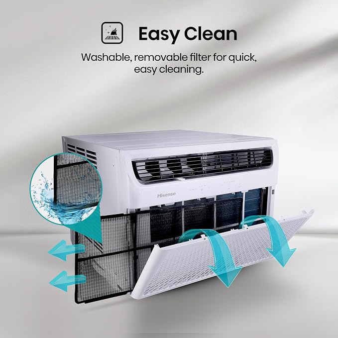 WCH08R25A Window Air Conditioner, White, 8,000 BTU Heat and Cool, 4 modes (Cooling, Heating, Fan, Dehumidifier), Easy