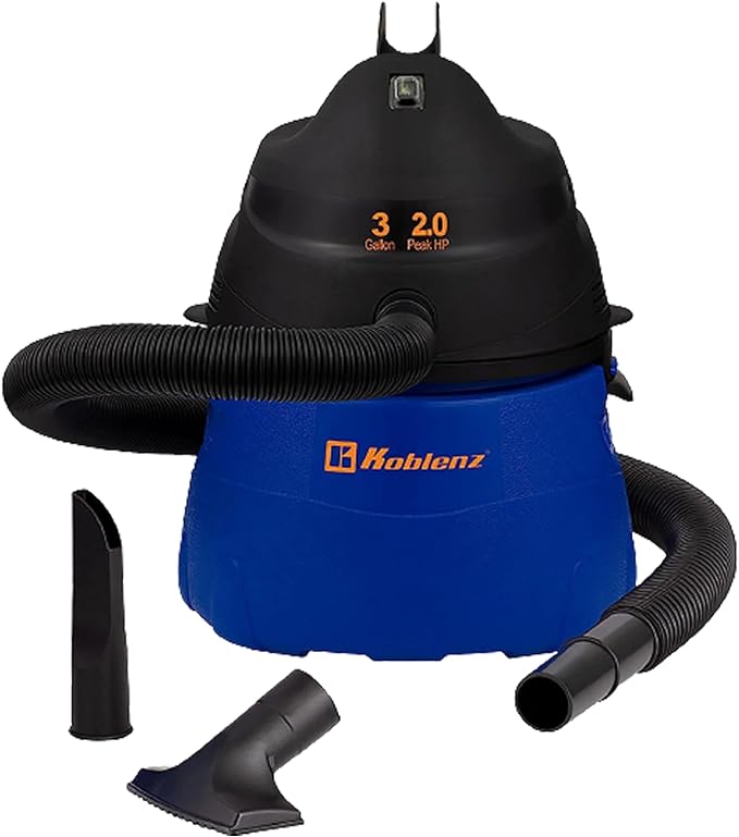 WD-353L Portable Wet-Dry Vacuum Cleaner, 3 Gallon Tank, 2.0 HP Vacuum Cleaner with Several Accessories, 5 Year Warranty
