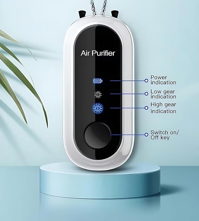 Wearable Air Purifier,Portable Negative Ion Generator Necklace,Efficient Ion Purification Smoke,Peculiar Smell,for Travel