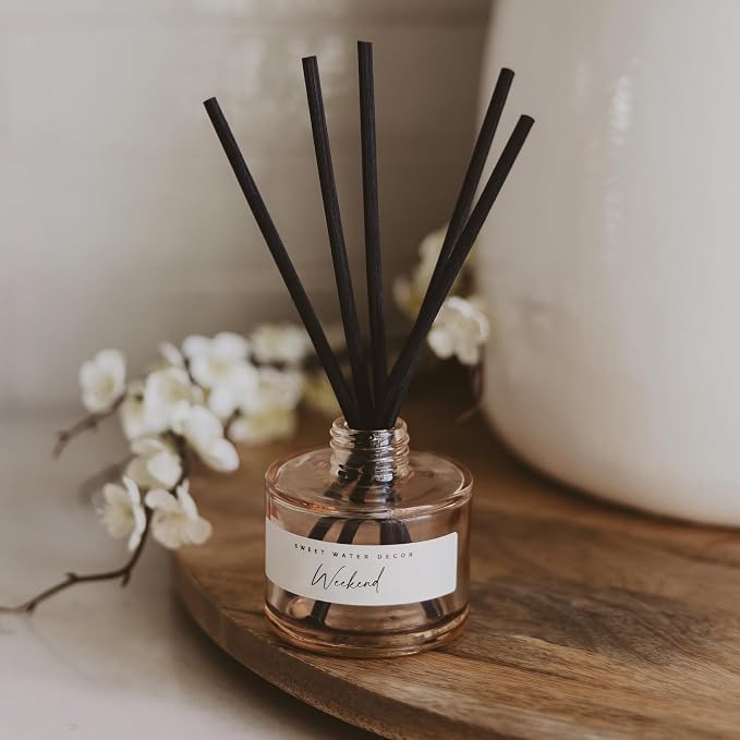Weekend Reed Diffuser – Room Decor Aesthetic with Long-Lasting Premium Fragrance of Citrus, Sage, Lavender, Amber, alternate