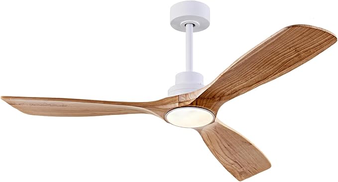 Welcome Ceiling Fan with Lights, 42'' Wood Ceiling Fan with Remote Control, Automatic Memory and Dimmable 3 Color Light /
