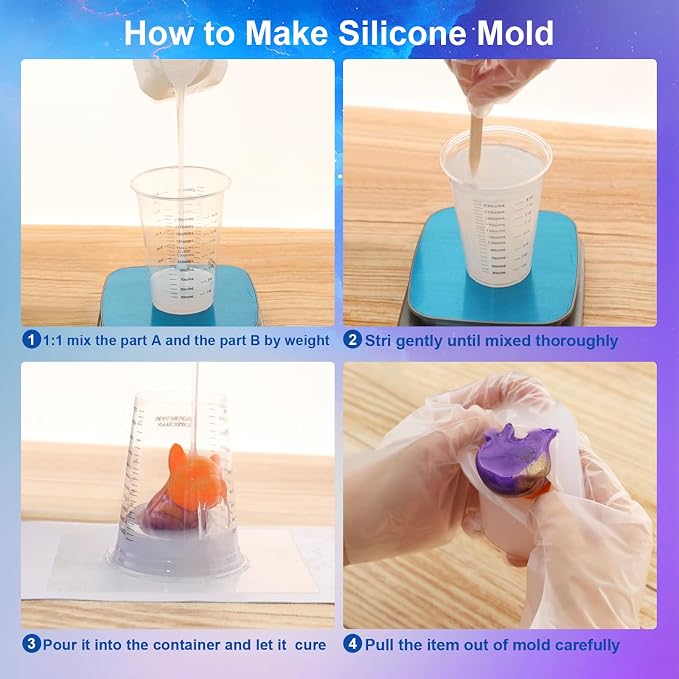 WelcomeYouOrder Silicone Mold Making Kit, 84oz 10A Elastic Liquid Silica Gel for Casting Resin molds and Candle &, alternate