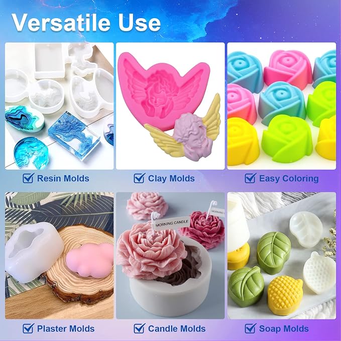 WelcomeYouOrder Silicone Mold Making Kit, 84oz 10A Elastic Liquid Silica Gel for Casting Resin molds and Candle &, alternate