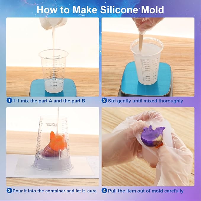 WelcomeYouOrder Silicone Mold Making Kit, 84oz 10A Elastic Liquid Silica Gel for Casting Resin molds and Candle &, alternate