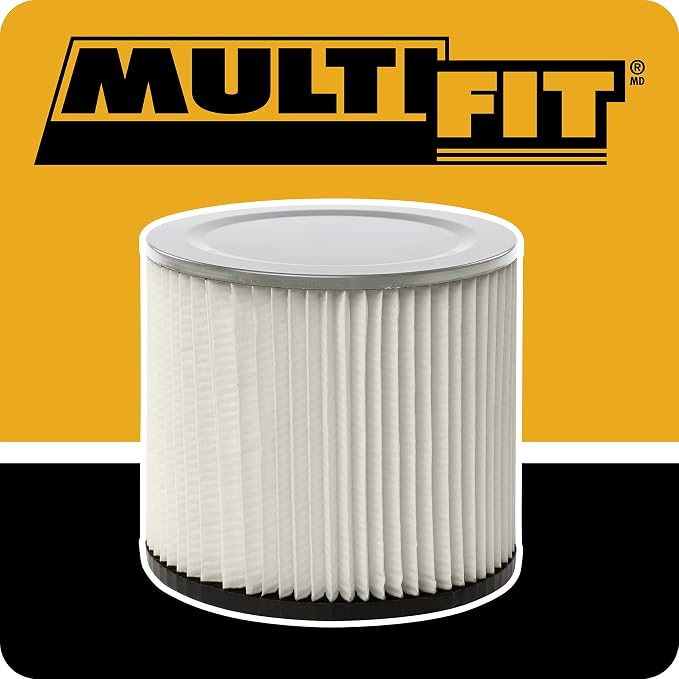 Wet Dry Vac Filter VF2007 Standard Replacement Shop Vacuum Filter for Most 5 Gallon and Larger Branded Wet Dry