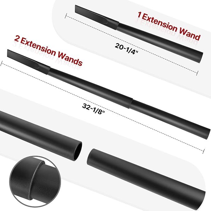 wet/dry vacuum 1-1/4" Crevice Tool with 2 Extension Wands, alternate product view 4
