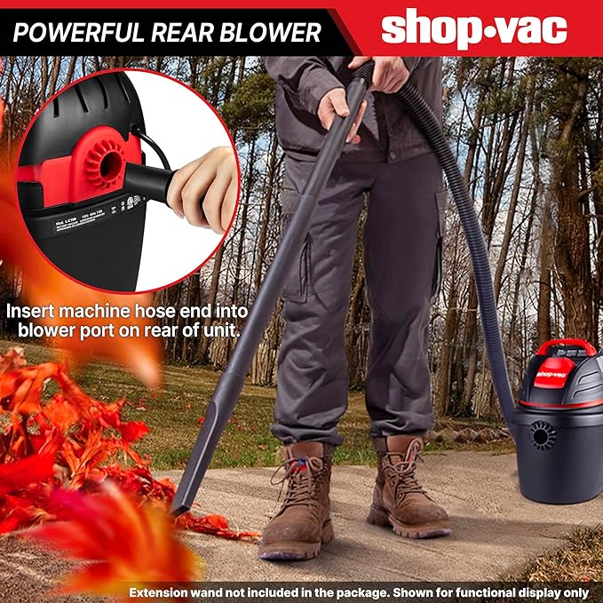 wet/dry vacuum 9303511 2.5 Gallon Wet Dry Vacuum, 2.5 Peak HP, 1.25 Inch Diameter x 4 Foot Hose, 12 Ft Cord Length, Wall