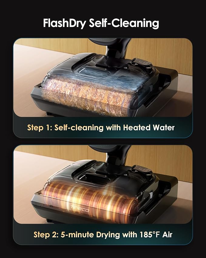 Wet Dry Vacuum Cleaner 22kPa Suction Floor Cleaner Mop, 50 Min Runtime, iLoop Smart Sensor, DualBlock Anti-Tangle Design