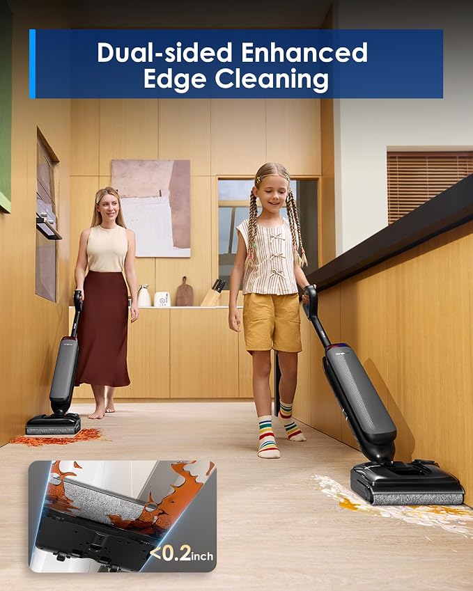 Wet Dry Vacuum Cleaner 22kPa Suction Floor Cleaner Mop, 50 Min Runtime, iLoop Smart Sensor, DualBlock Anti-Tangle Design