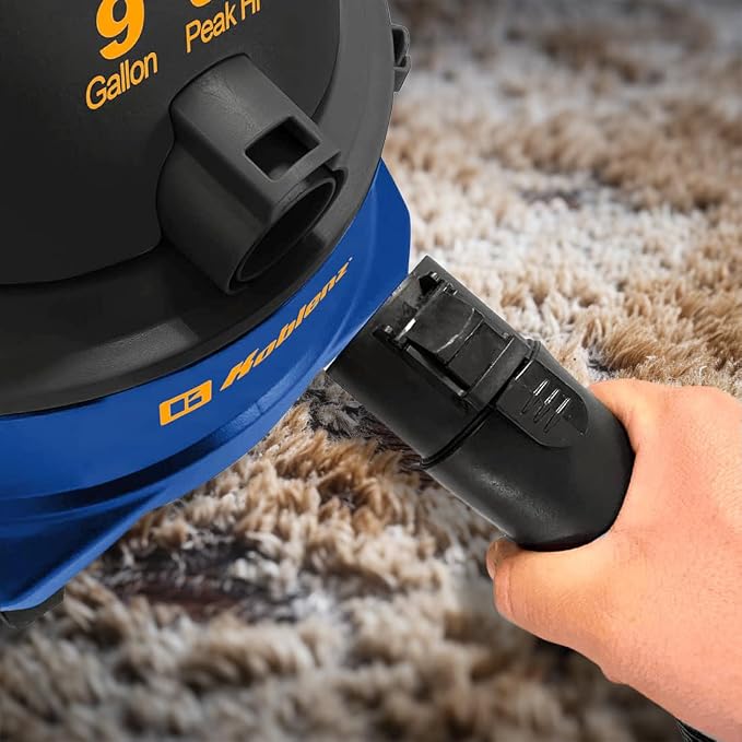 Wet Dry Vacuum Cleaner, 9.0 Gallon Tank, 5.0 HP Powerful Vacuum for Dry and Wet Messes, Vacuum Cleaner and Blower