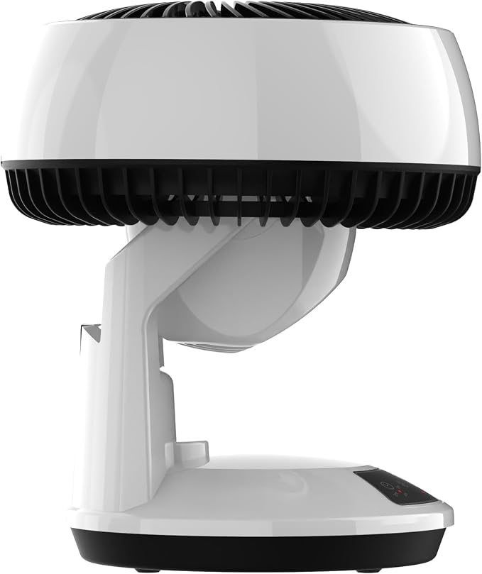 Whirlwind Orbital Motion Air Circulator Table Fan, 3 Speeds, Timer, Dark Mode, Remote Control for Small and Medium Sized