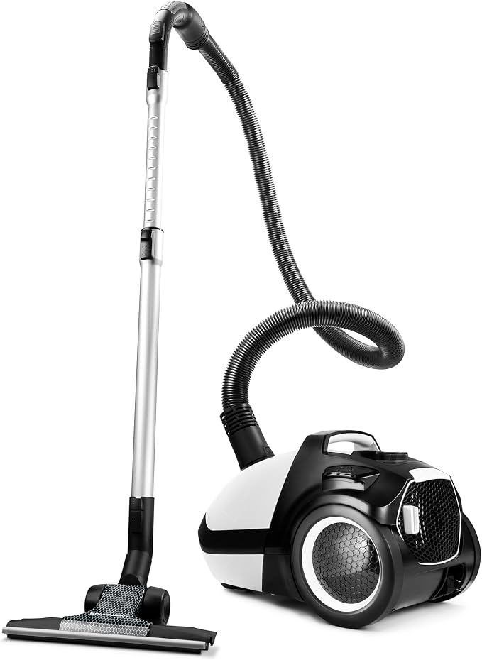 WhisperJet C2 Canister Vacuum Cleaner - Ultra-Quiet Operation - U15 ULPA Filtration - Designed in Germany 37FT stainless