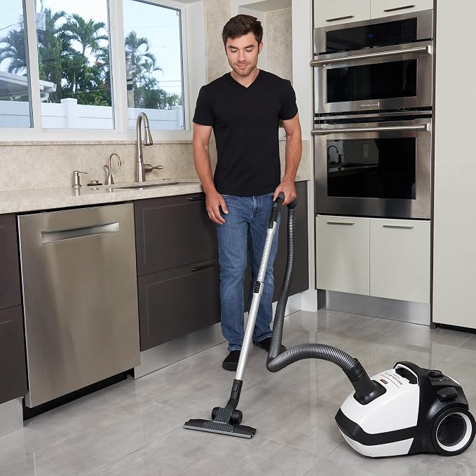 WhisperJet C2 Canister Vacuum Cleaner - Ultra-Quiet Operation - U15 ULPA Filtration - Designed in Germany 37FT stainless