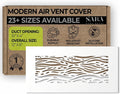 White Air Vent Cover - Acrylic Plexiglass 4" x 10" Duct Opening (6" x 12" Overall) Return Grille Decorative