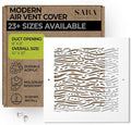 White Air Vent Cover - Acrylic Plexiglass 8" x 8" Duct Opening (10" x 10" Overall) Return Grille Decorative