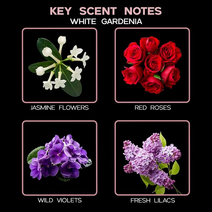 White Gardenia Diffuser Oil - Luxury Essential Oils for Diffuser Refill & Air Freshener Room Spray, alternate product view 9