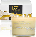 White Gardenia Scented Candles - 100% Natural Soy Wax - Large 3 Wick Jar Candle - Up to 50 Hours Burning Time, product image