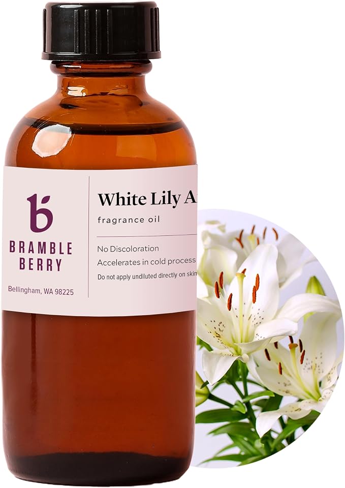 White Lily and Aloe Fragrance Oil 2 oz | High-End Floral Scent for Lotion, Soap, Body Oil, product image