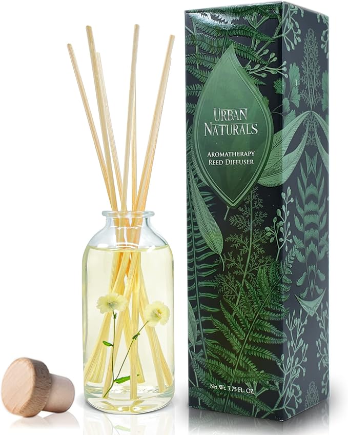 White Tea & Sage Reed Diffuser Set | Made with Essential Oils & Real Botanicals | Sparkling Bergamot, product image