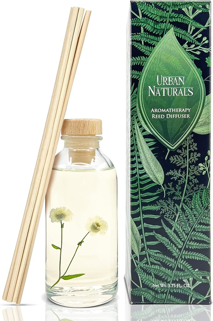 White Tea & Sage Reed Diffuser Set | Made with Essential Oils & Real Botanicals | Sparkling Bergamot, alternate product view