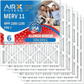 WICKED CLEAN AIR. 10x10x1 Air Filter MERV 11 Electrostatic Pleated Air Conditioner Filter 6 Pack HVAC AC Furnace Filters
