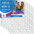 WICKED CLEAN AIR. 18x20x1 Air Filter MERV 13 Electrostatic Pleated Air Conditioner Filter 6 Pack HVAC AC Furnace Filters