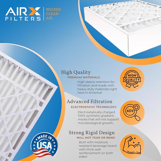 WICKED CLEAN AIR. 18x24x4 Air Filter MERV 13 Electrostatic Pleated Air Conditioner Filter 6 Pack HVAC AC Furnace, alternate