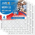 WICKED CLEAN AIR. 21.5x23.5x1 Air Filter MERV 11 Electrostatic Pleated Air Conditioner Filter 4 Pack HVAC AC Furnace Filters