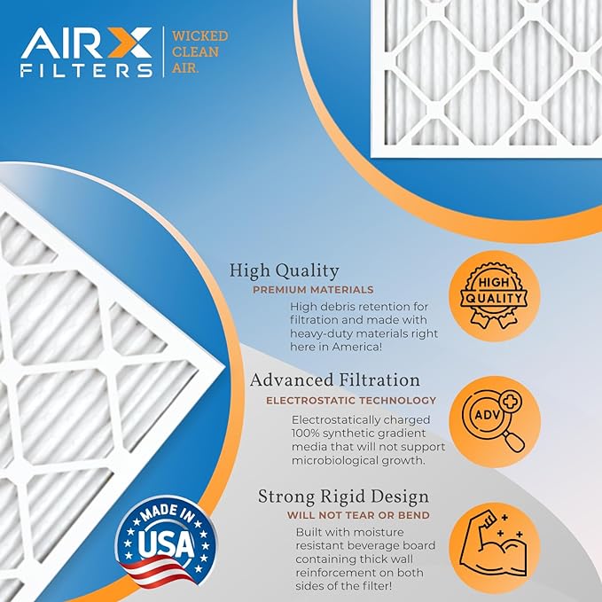 WICKED CLEAN AIR 24x30x1 Air Filter MERV 13 Electrostatic Pleated HVAC AC Furnace Filter 4 Pack, alternate product view 4