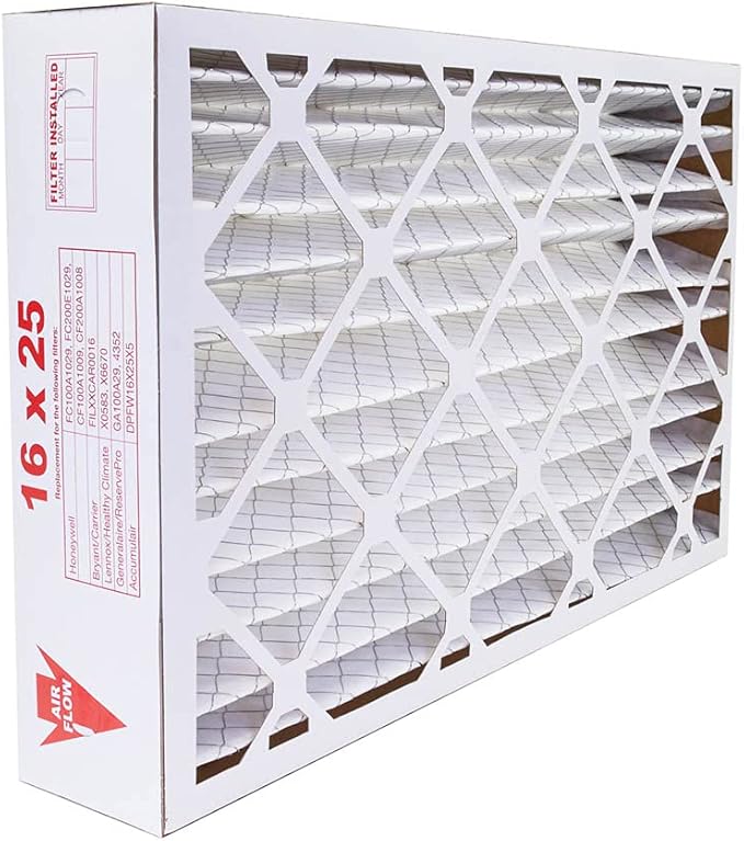 WICKED CLEAN AIR. Compatible/Replacement for 16x25x5 MERV 11 HVAC AC Furnace Air Filter FC100A1029 CF200A1008