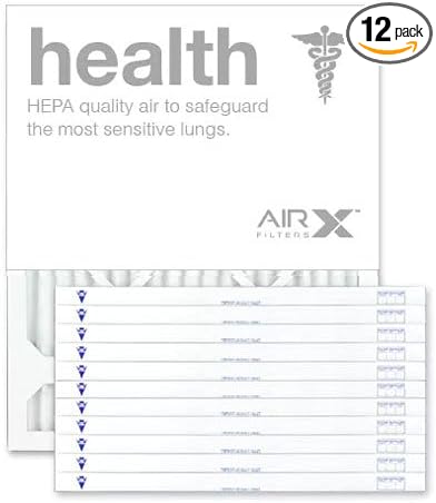 wickedcleanair 18x18x1 Air Filter MERV 13 Pleated HVAC AC Furnace Air Filter, everyday comfort 12-Pack, product image