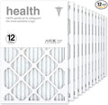 wickedcleanair Air Filter MERV 13 Pleated HVAC AC Furnace Air Filter, everyday comfort 12-Pack, Made in the USA, product