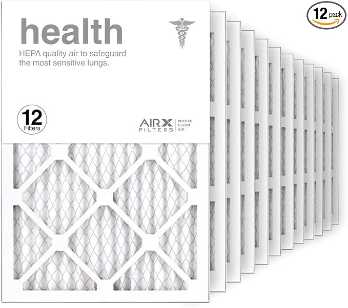 wickedcleanair WICKED CLEAN AIR. 14x20x1 Air Filter MERV 13 Pleated HVAC AC Furnace Air Filter, everyday comfort 12-Pack