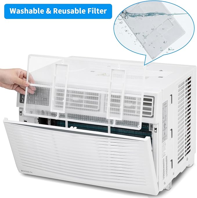 WIFI-Enabled 10000BTU Air Conditioner Window Unit, Energy Saving Room Air Conditioner, alternate product view 5