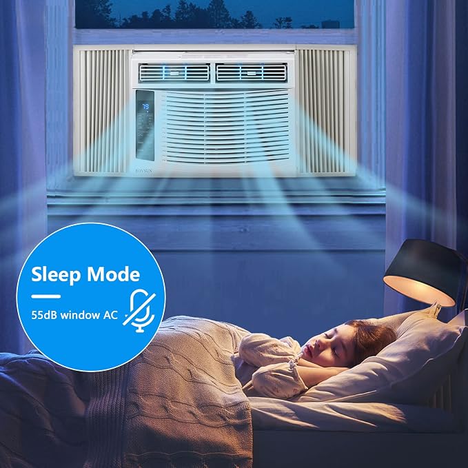 WIFI-Enabled 6000 BTU Air Conditioner Window Unit, Energy Saving Room Air Conditioner, alternate product view 3