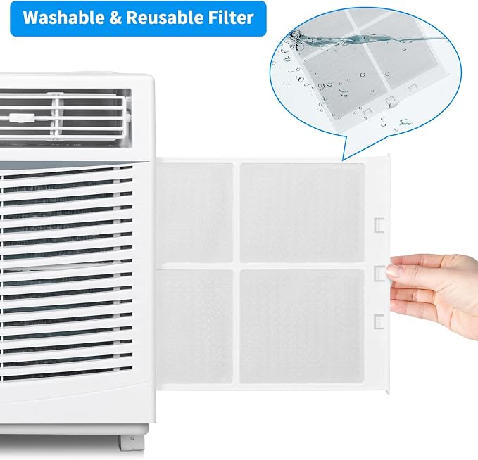 WIFI-Enabled 6000 BTU Air Conditioner Window Unit, Energy Saving Room Air Conditioner, alternate product view 4