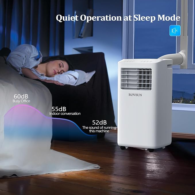 WiFi Enabled Smart 10000 BTU Portable Air Conditioner with Heat, 4-in-1 Cooler, Heater, Dehumidifier & Fan, Room Mobile AC