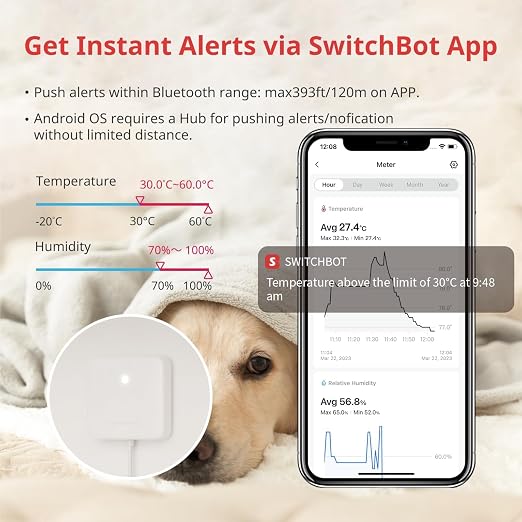 WiFi Hygrometer Thermometer with Hub, Dewpoint/VPD/Absolute Humidity Meter, Indoor Wireless Temperature Humidity Sensor