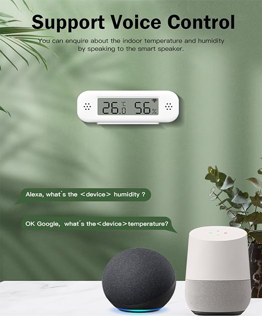 WiFi Thermometer Hygrometer: Smart Temperature Humidity Sensor, Indoor Room Temperature Monitor with App Notification Alerts