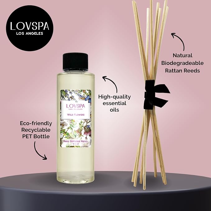 Wild Flowers Diffuser Oil - Luxury Essential Oils for Diffuser Refill & Air Freshener Room Spray, alternate product view 2