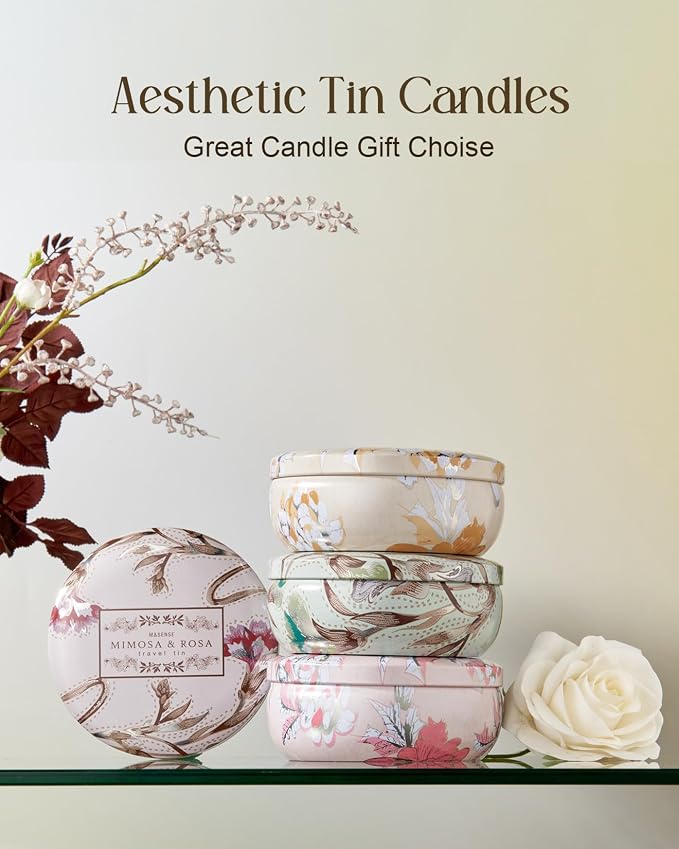 Wild Orchid Scented Candles, Large 3 Wick Soy Tin Candle, Over 40 Hour Burning Time, 100% Natural Vegan Wax, Relaxing