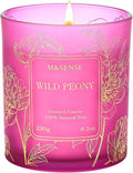 Wild Peony Floral Soy Candles, Vegan Subtle Scented 8.1oz 42-Hour Long Lasting, product image