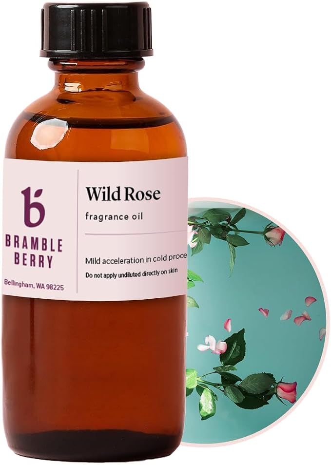 Wild Rose Fragrance Oil 2 oz | Classic Romantic Floral Scent for Soap Making, Candles, Lotion, product image