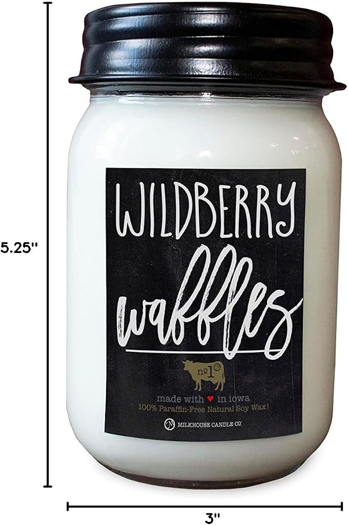 Wildberry Waffles Soy Candle - Blackberries | Golden Waffles | Vanilla Cream | Maple, alternate product view 2